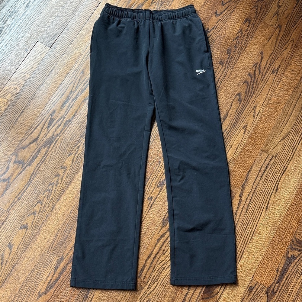 SPEEDO Boom Force Warm Up Pant Small Classic Black Straight Leg Sweatpants